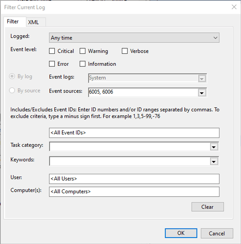 See Pc Startup Shutdown History Event Viewer Filter Log See Pc Startup Shutdown History Event Viewer Filter Log
